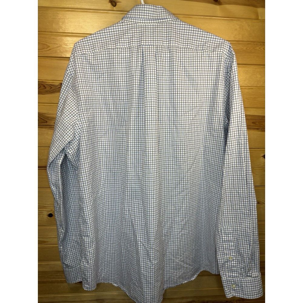 Ralph Lauren‎ Men's XL Blue & White Oxford Check Long Sleeve Button Down Shirt - Picture 3 of 8